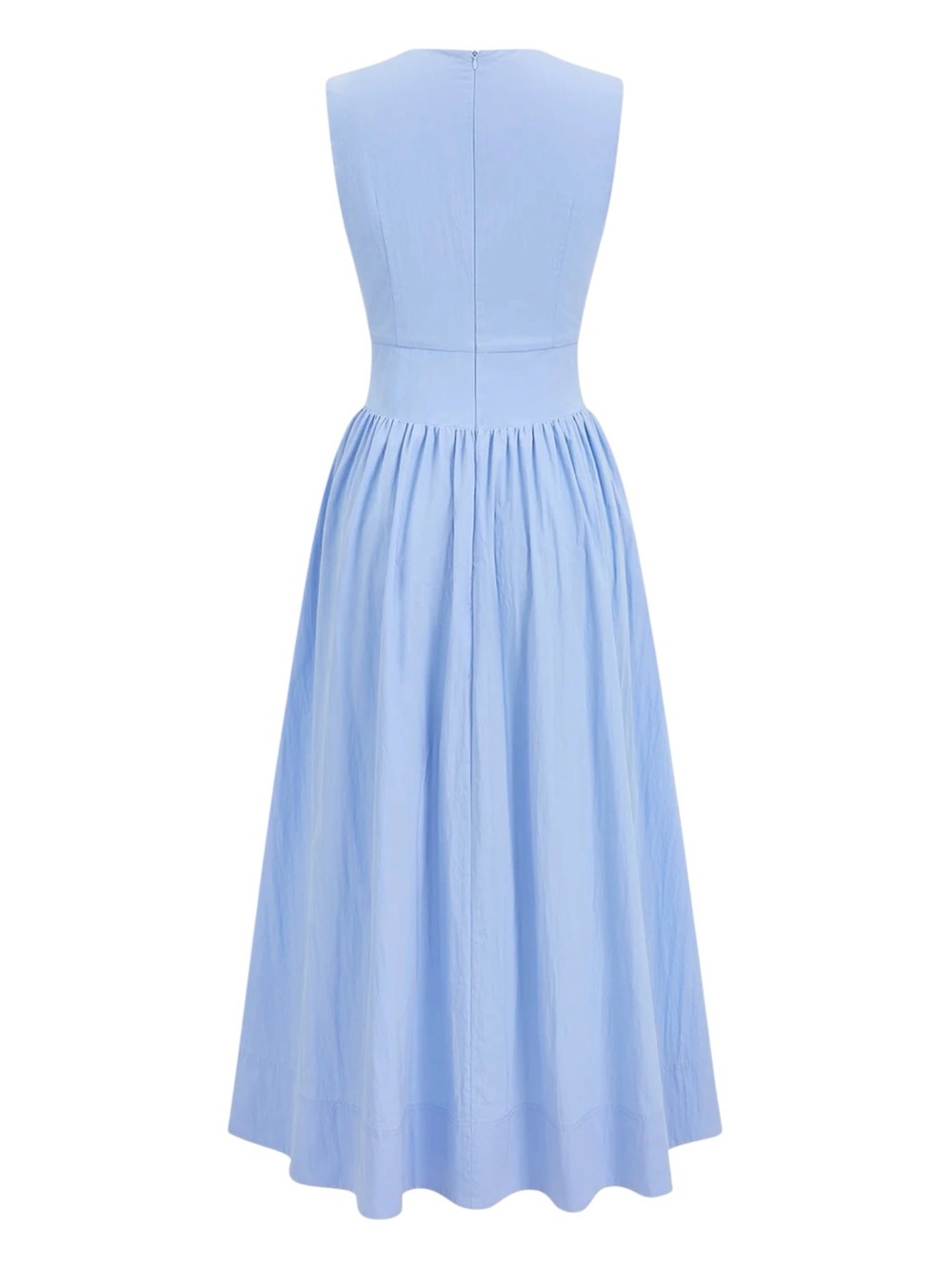 Commense Powder Blue Maxi Dress NWT Medium Sleeveless Cotton Blend Midi Maxi - Picture 2 of 10